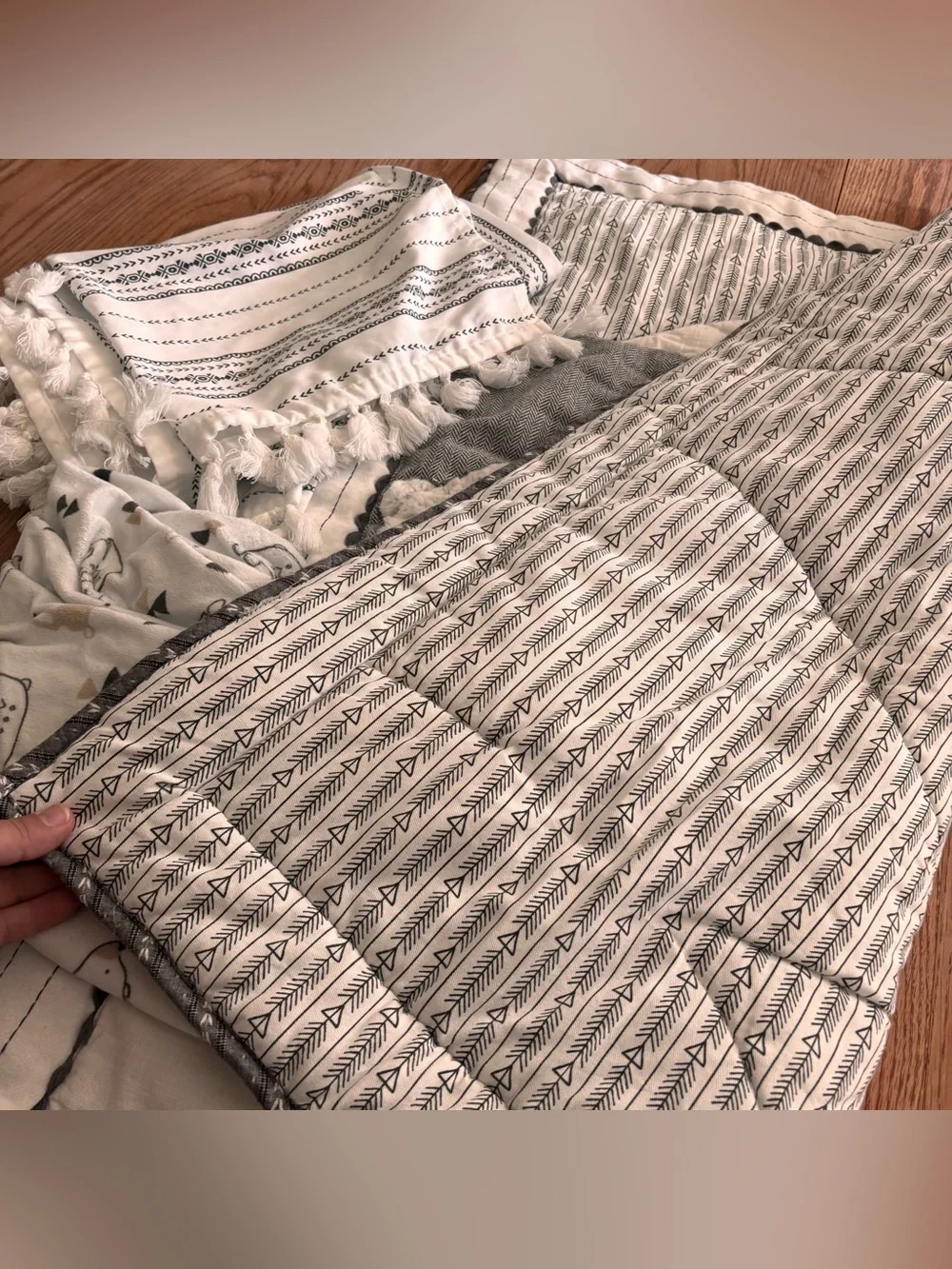 Neutral Woodland Animal Baby Quilt Set - Levtex Baby Woodland 4 piece